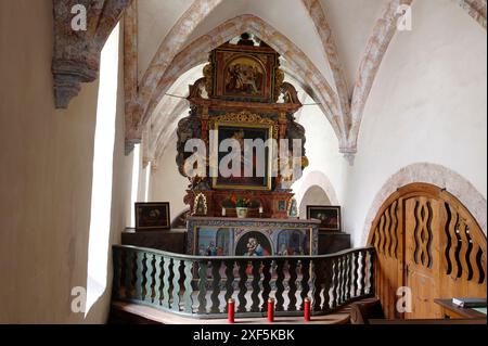 Pürgg, Stiria, Austria. La chiesa parrocchiale cattolica di San Giorgio è un complesso di chiese cattoliche nell'ex comune di Pürgg-Trautenfels. Lady Chapel - Chiesa parrocchiale di San Giorgio Foto Stock