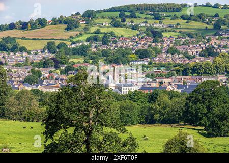 Vista di Ebley, Cashes Green & Westrip nelle valli Stroud, Gloucestershire, Inghilterra, Regno Unito Foto Stock