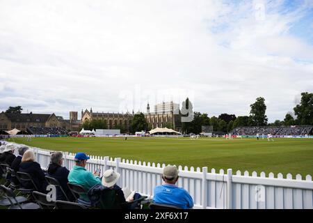 Cheltenham, Regno Unito, 1° luglio 2024. Una visione generale durante il Vitality County Championship Division Two match tra Gloucestershire e Glamorgan. Crediti: Robbie Stephenson/Gloucestershire Cricket/Alamy Live News Foto Stock