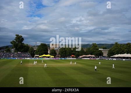 Cheltenham, Regno Unito, 1° luglio 2024. Una visione generale durante il Vitality County Championship Division Two match tra Gloucestershire e Glamorgan. Crediti: Robbie Stephenson/Gloucestershire Cricket/Alamy Live News Foto Stock