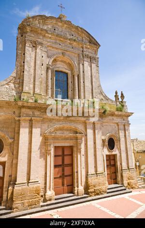 La facciata della chiesa di Santa Maria del monte a Caltagirone, nel sud della Sicilia, Italia Foto Stock