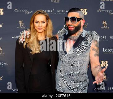 Franziska Czurratis Jenice, Harald Gloeoeckler bei Harald Gloeoeckler Fashion Night im Loretta am Wannsee, Berlino. *** Franziska Czurratis Jenice , Harald Gloeoeckler alla Harald Gloeoeckler Fashion Night a Loretta am Wannsee, Berlino Foto Stock