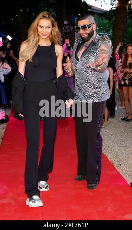 Franziska Czurratis Jenice, Harald Gloeoeckler bei Harald Gloeoeckler Fashion Night im Loretta am Wannsee, Berlino. *** Franziska Czurratis Jenice , Harald Gloeoeckler alla Harald Gloeoeckler Fashion Night a Loretta am Wannsee, Berlino Foto Stock