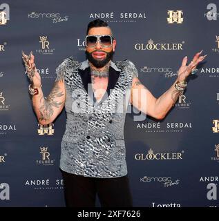 Harald Gloeoeckler bei Harald Gloeoeckler Fashion Night im Loretta am Wannsee, Berlino. *** Harald Gloeoeckler alla Harald Gloeoeckler Fashion Night a Loretta am Wannsee, Berlino Foto Stock