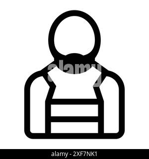 Un'icona di protezione del corpo, un'armatura Illustrazione Vettoriale