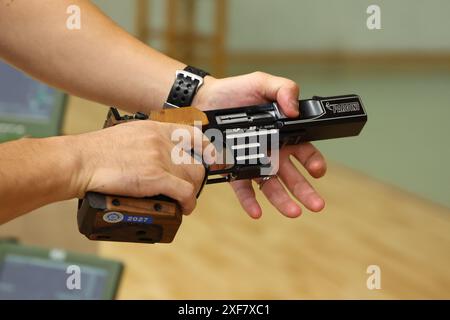 Tokyo, Giappone. 1 luglio 2024. Dettaglio tiro tiro : sessione di allenamento della nazionale giapponese a Tokyo, Giappone . Crediti: Yohei Osada/AFLO SPORT/Alamy Live News Foto Stock