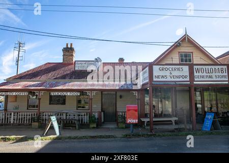 Centro storico del villaggio di Wollombi, negozio di generi alimentari e caffè, New South Wales, Australia Foto Stock