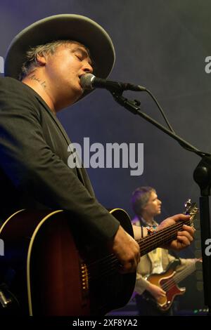 Roma, Italia. 1 luglio 2024. Peter Doherty suona con i Libertines al Villa Ada Festival. Cristina Massei/Alamy Live News Foto Stock