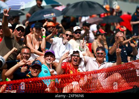 Spettatori, Gran Premio di F1 d'Austria al Red Bull Ring il 30 giugno 2024 a Spielberg, Austria. (Foto di HOCH ZWEI) Foto Stock