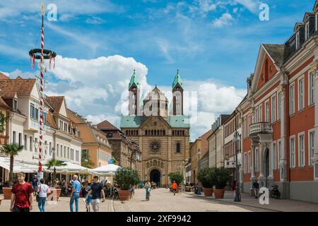 Cattedrale imperiale, cattedrale di Santa Maria e Santo Stefano, sito patrimonio dell'umanità dell'UNESCO, Spira, Renania-Palatinato, Germania Foto Stock