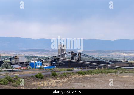 Trasportatori per la movimentazione del carbone presso il Savage Energy Terminal, un impianto di trasferimento del carbone a Price, Utah. Foto Stock