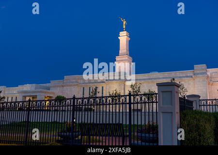 Monticello Utah Temple of the Church of Jesus Christ of Latter-day Saints a Monticello, Utah. Foto Stock
