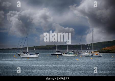 Yacht a Loch Melfort, Dunstaffnage Marina, Argyll e Bute, Scozia Foto Stock