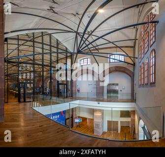 Selestat, Francia - 06 25 2024: Biblioteca umanista. Vista della flor di abete della Libreria Foto Stock