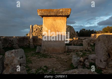 Siti archeologici a Minorca, isole Baleari Foto Stock