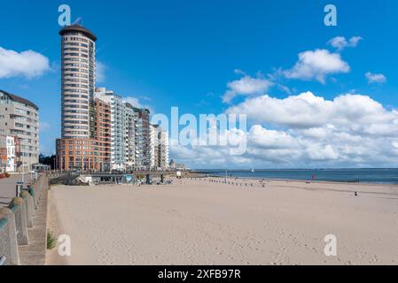 Area geografica / viaggi, Paesi Bassi, vista spiaggia e città, Vlissingen, Zelanda, ULTERIORI DIRITTI-AUTORIZZAZIONE-INFO-NON-DISPONIBILI Foto Stock