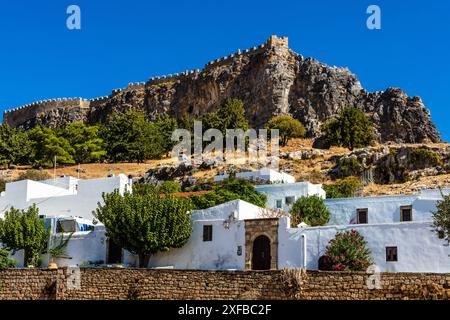Geografia / viaggi, Grecia, Rodi, Lindo, acropoli, ULTERIORI-DIRITTI-AUTORIZZAZIONE-INFORMAZIONI-NON-DISPONIBILI Foto Stock
