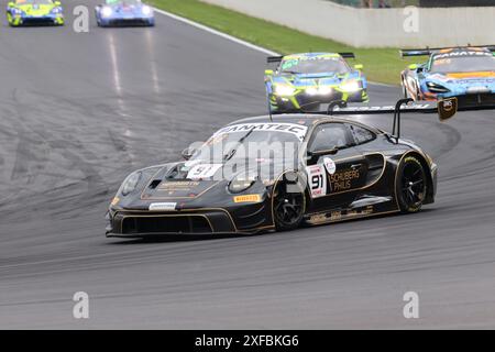 Ralf BOHN (DEU) / Robert RENAUER (DEU) / Morris SCHURING (NDL) / Alfred RENAUER (DEU, #91, Porsche 911 GT3 R (992), Team: Herberth Motorsport (DEU), Motorsport, Crowdstrike 24H di Spa, Belgien, Spa-Francorchamps, 29.06.2024 foto: Eibner-Pressefoto/Juergen Augst Foto Stock