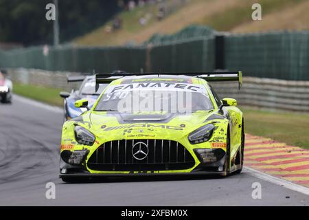 Luca STOLZ (Brachbach/DEU) / Jules GOUNON (E) / Fabian SCHILLER (DEU), #2, Mercedes-AMG GT3 EVO, Team: M-AMG Team GetSpeed (DEU), Motorsport, Crowdstrike 24H di Spa, Belgien, Spa-Francorchamps, 29.06.2024 foto: Eibner-Pressefoto/Juergen Augst Foto Stock
