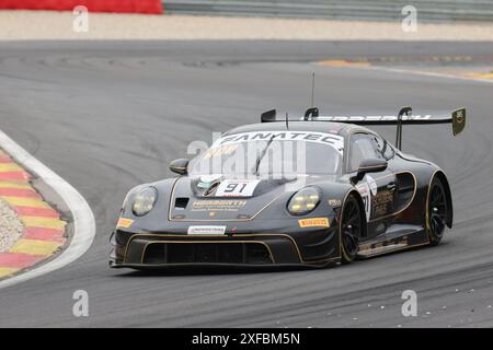 Ralf BOHN (DEU) / Robert RENAUER (DEU) / Morris SCHURING (NDL) / Alfred RENAUER (DEU, #91, Porsche 911 GT3 R (992), Team: Herberth Motorsport (DEU), Motorsport, Crowdstrike 24H di Spa, Belgien, Spa-Francorchamps, 29.06.2024 foto: Eibner-Pressefoto/Juergen Augst Foto Stock