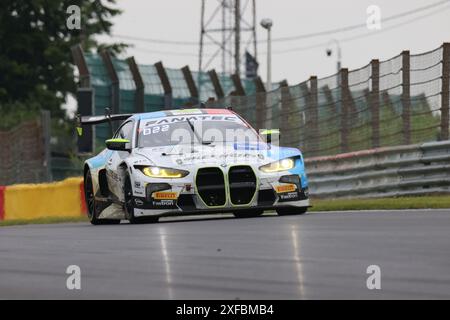 Raffaele MARCIELLO (CHE) / Maxime MARTIN (BEL) / Valentino ROSSI (ITA), #46, BMW M4 GT3, Team: WRT (BEL), Motorsport, Crowdstrike 24 ore di Spa, Belgien, Spa-Francorchamps, 29.06.2024 foto: Eibner-Pressefoto/Juergen Augst Foto Stock