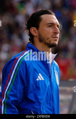 Berlino, Germania. 29 giugno 2024. Matteo Darmian italiano durante la partita di calcio di Euro 2024 tra Svizzera e Italia all'Olympiastadion di Berlino, Germania - sabato 29 giugno 2024. Sport - calcio . (Foto di Fabio Ferrari/LaPresse) credito: LaPresse/Alamy Live News Foto Stock