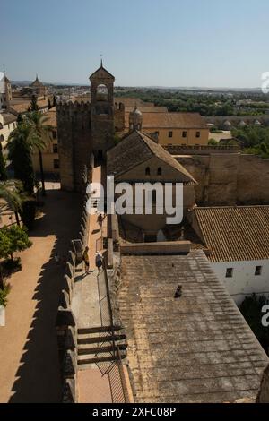 Gli aspetti dell'interno dell'Alcázar dei monarchi cristiani sono esposti, che fa parte del centro storico di Cordova, un complesso dichiarato patrimonio dell'umanità dall'UNESCO, a Cordova, Andalusia, Spagna, il 2 luglio, 2024. (foto di Cristian Leyva/NurPhoto) credito: NurPhoto SRL/Alamy Live News Foto Stock