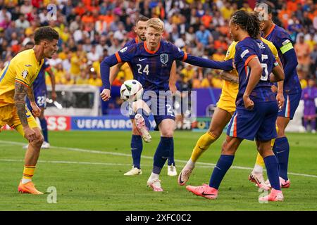 Monaco, Germania. 2 luglio 2024. MONACO DI BAVIERA, GERMANIA - 2 LUGLIO: Jerdy Schouten olandese durante la partita UEFA EURO 2024 dei 16 turni tra Romania e Paesi Bassi all'Allianz Arena il 2 luglio 2024 a Monaco, Germania. (Foto di Andre Weening/Orange Pictures) credito: Orange Pics BV/Alamy Live News Foto Stock