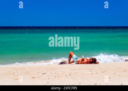 Playa de los Bateles, Conil de la Frontera, Andalusia, Spagna Foto Stock