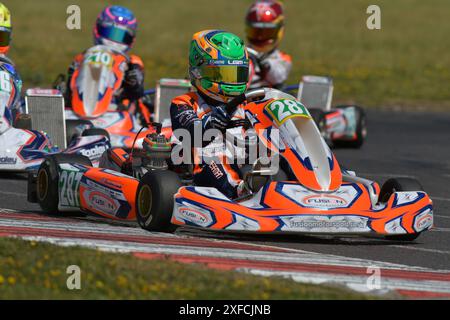 Oliver Bearman durante la sua prima carriera nel Motorsport (2018) Foto Stock