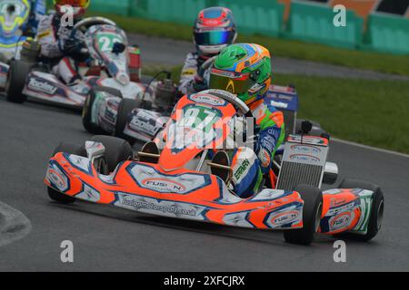 Oliver Bearman durante la sua prima carriera nel Motorsport (2018) Foto Stock