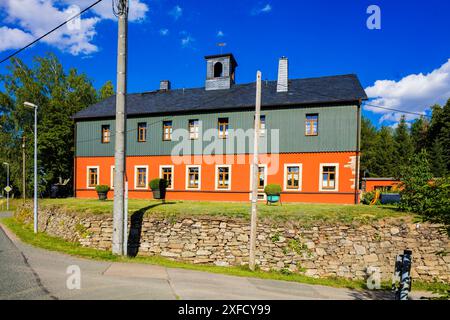 Marchio Erbisdorf Huthaus von Vereinigt Feld Gebaut 1845. Renoviert und a Privathand. Marchio Erbisdorf Sachsen Deutschland *** marchio Erbisdorf Hat House of United Field costruito nel 1845 ristrutturato e in mani private Brand Erbisdorf Saxony Germany Foto Stock