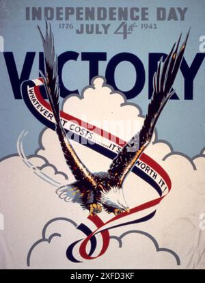 Giorno dell'indipendenza 4 luglio Vittoria 1776-1941 Foto Stock