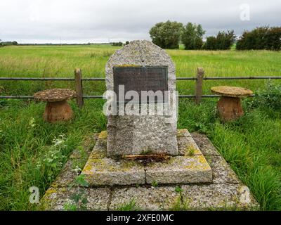 Memorial to the Battle of Sedgemoor, Westonzoyland, Somerset Levels and Moors, Somerset, Inghilterra, Regno Unito, agosto 2020 Foto Stock