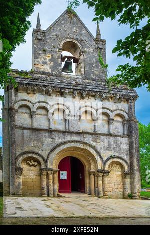 Francia, Gironda, Tauriac, chiesa romanica di Saint Etienne costruita tra l'XI e il XII secolo Foto Stock