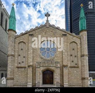 Mariners' Church Exterior Architecture, Detroit, USA Foto Stock