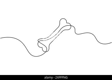 Disegno continuo di una linea dell'immagine vettoriale del contorno isolato Illustrazione Vettoriale