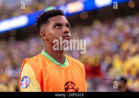 Saint Clara, Stati Uniti. 3 luglio 2024. Rodrygo del Brasile dopo la partita tra Brasile e Colombia nella fase a gironi della Copa America CONMEBOL all'Estadio Levis di Santa Clara, CALIFORNIA, Stati Uniti (Richard Callis/SPP) crediti: SPP Sport Press Photo. /Alamy Live News Foto Stock