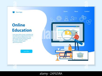 Concetto di istruzione, modello di sito Web, illustrazione vettoriale in stile isometrico 3D. Illustrazione Vettoriale