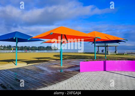 Ombrellone, Community Park, Parksville, Vancouver Island, British Columbia, Canada Foto Stock