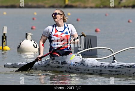 Seghedino. Ungheria. 10 maggio 2024. La Coppa del mondo di canoa 2024 ICF e i Campionati del mondo di Paracanoe. Parco acquatico olimpico di Szeged. Charlotte Henshaw (GBR) durante i Campionati del mondo di Szeged, Ungheria. Foto Stock