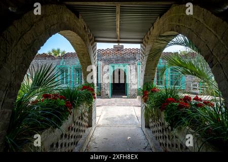 All'interno di Atalaya, la casa dell'ispanico americano Archer M. Huntington, risalente agli anni '1930, a Murrells Inlet, Carolina del Sud, Stati Uniti Foto Stock