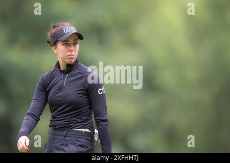 St Albans, Regno Unito. 3 luglio 2024. Georgia Hall durante l'Aramco Team Series Golf Tournament al Centurian Club, St Albans, Regno Unito, il 3 luglio 2024. Foto di Phil Hutchinson. Solo per uso editoriale, licenza richiesta per uso commerciale. Non utilizzare in scommesse, giochi o pubblicazioni di singoli club/campionato/giocatori. Crediti: UK Sports Pics Ltd/Alamy Live News Foto Stock