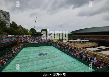 Londra, Londra, Gran Bretagna. 3 luglio 2024. Impressioni piove durante i Campionati di Wimbledon (Credit Image: © Mathias Schulz/ZUMA Press Wire) SOLO PER USO EDITORIALE! Non per USO commerciale! Foto Stock