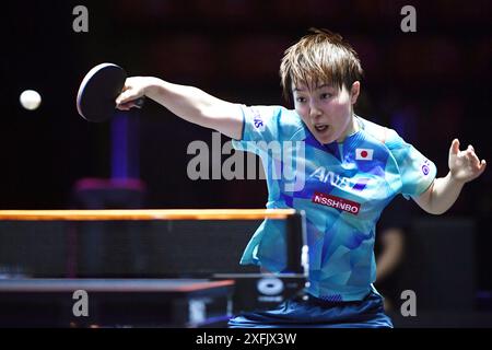 Bangkok, Thailandia. 4 luglio 2024. Saki Shibata (JPN) Ping-pong: WTT Star Contender Bangkok 2024 Women's Singles 1st round Match all'Huamark Indoor Stadium di Bangkok, Thailandia. Crediti: Itaru Chiba/AFLO/Alamy Live News Foto Stock
