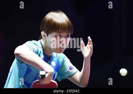Bangkok, Thailandia. 4 luglio 2024. Saki Shibata (JPN) Ping-pong: WTT Star Contender Bangkok 2024 Women's Singles 1st round Match all'Huamark Indoor Stadium di Bangkok, Thailandia. Crediti: Itaru Chiba/AFLO/Alamy Live News Foto Stock