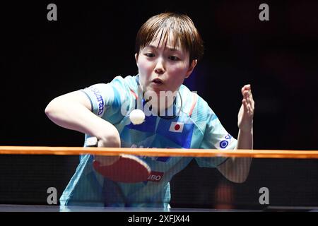 Bangkok, Thailandia. 4 luglio 2024. Saki Shibata (JPN) Ping-pong: WTT Star Contender Bangkok 2024 Women's Singles 1st round Match all'Huamark Indoor Stadium di Bangkok, Thailandia. Crediti: Itaru Chiba/AFLO/Alamy Live News Foto Stock