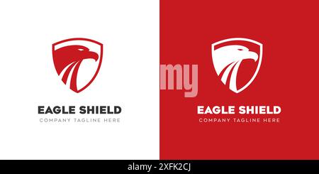 design del logo dell'aquila per la testa. vettore logo eagle Illustrazione Vettoriale