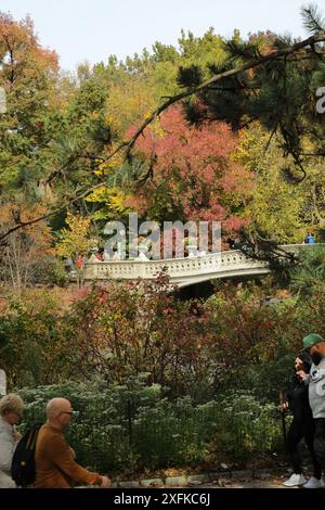 Viaggio a New York durante la stagione autunnale con fotografie di strada, skyline e Central Park. Tutti i ponti e la vista notturna di Manhattan. Foto Stock