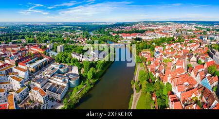 Vista panoramica aerea della città di Ulm in Germania Foto Stock